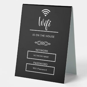 Black and White Wifi Password for Home