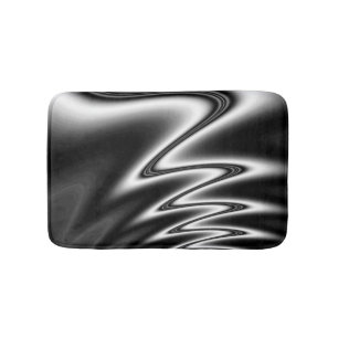 Black and White Wiggle Bath Mat