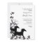 Black and White Wild Horses Wedding Invitation