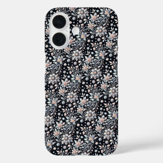 Black and white winter flower pattern cover