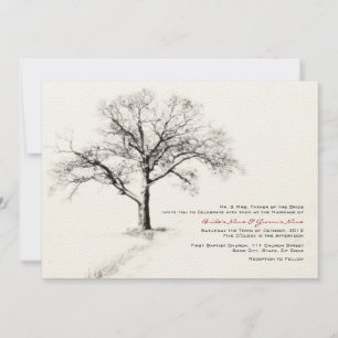 Black and White Winter Wedding Invitations