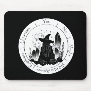Black and White Witch Pendulum Board  Mouse Pad