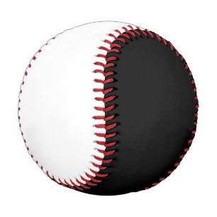 Black and White with Red Stitching Baseball