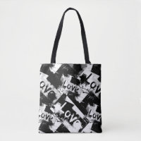 Black and white with spots pattern of love