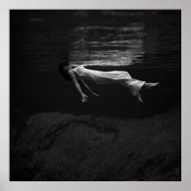 Black and White Woman in the Water Photograph