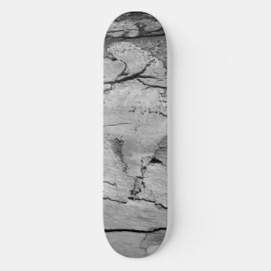 Black and White Wood Print Skateboard
