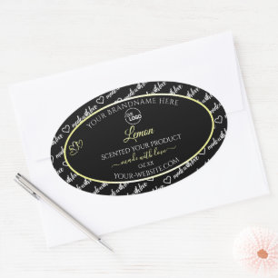 Black and White Word Art Cream Product Labels Logo