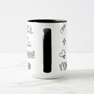 Black and white world Christmas and New Year Mug