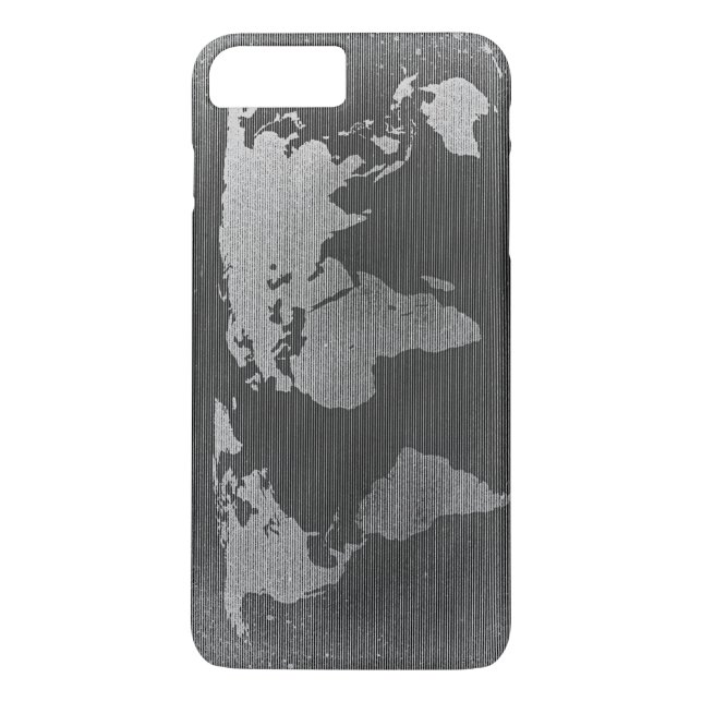 Black and white world map Case-Mate iPhone case (Back)