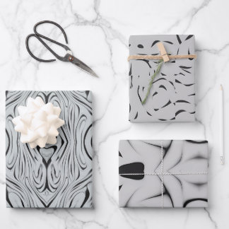 BLACK AND WHITE WRAPING PAER WRAPPING PAPER SHEET