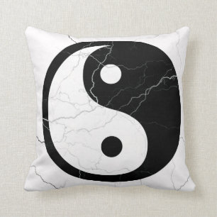 Black and White Yin and Yang Cushion