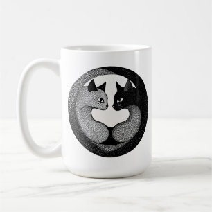🐱 Black And White Yin Yang Cats Gift  Coffee Mug