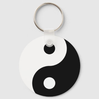 Black and White Yin Yang Keychain