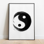 Black and White Yin Yang Poster<br><div class="desc">Yin Yang  Poster Print,  following the latest trends in home decor,  is ideal to give a boho spirit style to your walls.</div>