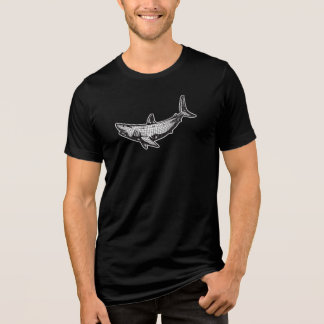 Black and White Yuma V2 (Disco Shark) Tri-Blend Shirt