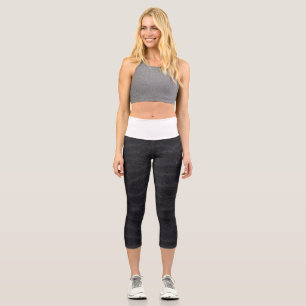 Black And White Zazzle_Growshop. Capri Leggings