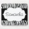 Black and White Zebra Personalised