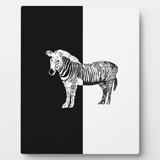 Black and white zebra plaque (Front)