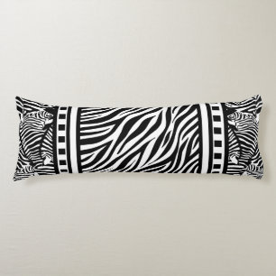Black and White Zebra Print  Body Cushion