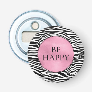 Black and White Zebra Print Bottle Opener