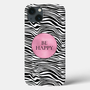 Black and White Zebra Print iPhone 13 Case