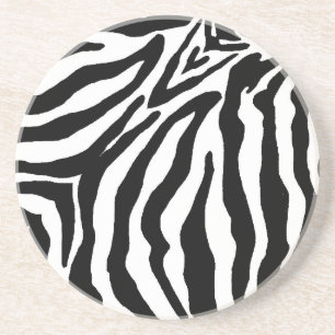 Black and White Zebra Print Coaster