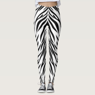 Black and White Zebra Print Leggings