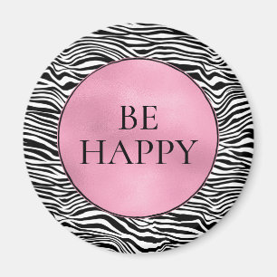 Black and White Zebra Print Magnet