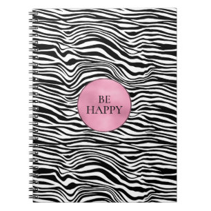 Black and White Zebra Print Notebook