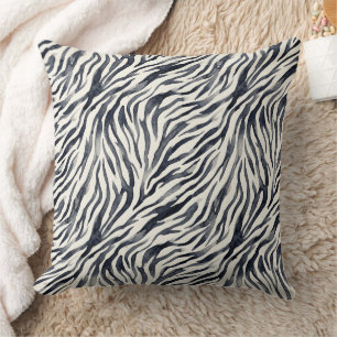 Black and White Zebra Print Pattern Cushion