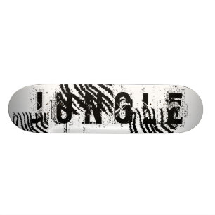 Black and White Zebra Print Pattern. Skateboard