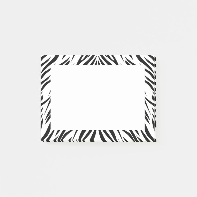 Black and White Zebra Print Post-it Notes (Front)