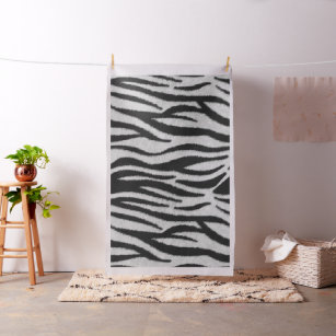 Black and white Zebra skin fur Fabric