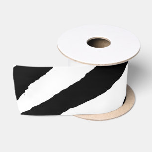 Black and White Zebra Strip Ribbon Satin Ribbon