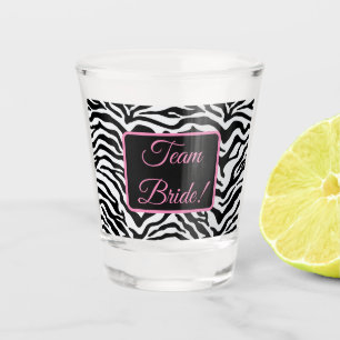 Black and white zebra stripe shot glass
