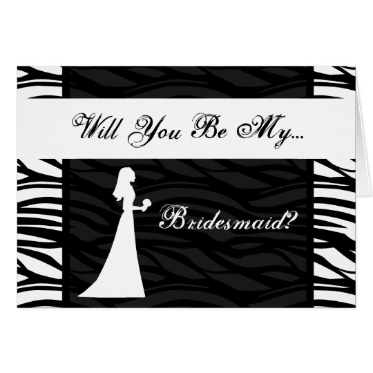 Black and White Zebra Stripe, Wedding Party Invite