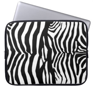 Black And White Zebra Stripes Laptop Sleeve