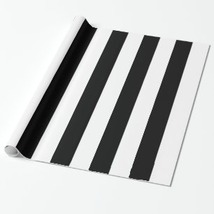 Black and white zebra stripes pattern wrapping paper
