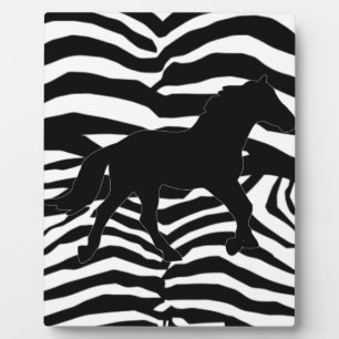 Black And White Zebra Stripes Plaque
