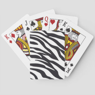 Black and White Zebra Stripes Print Pattern Gifts Playing Cards