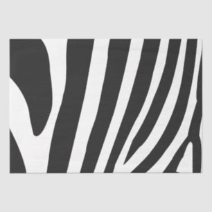 Black and White Zebra Stripes Tissue Paper