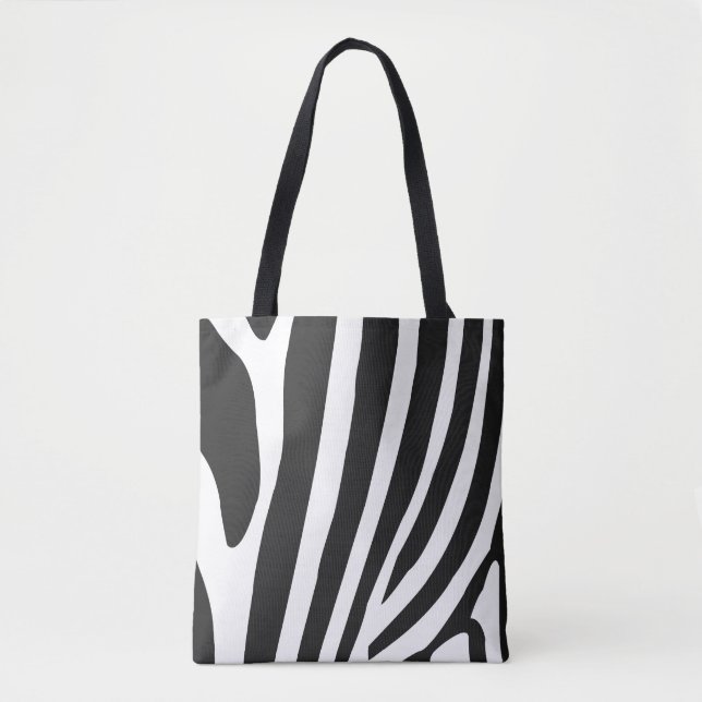 Black and White Zebra Stripes  Tote Bag (Front)