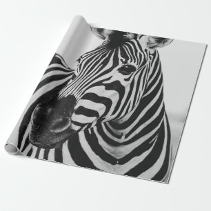 BLACK AND WHITE ZEBRA WRAPPING PAPER