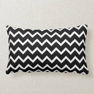 Black and White Zig Zag Pattern. Lumbar Cushion
