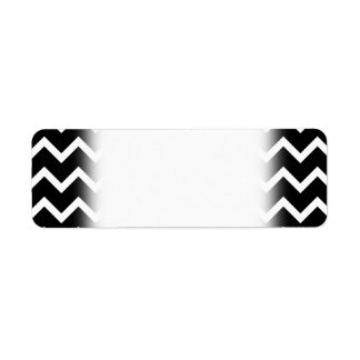 Black and White Zig Zag Pattern. Return Address Label