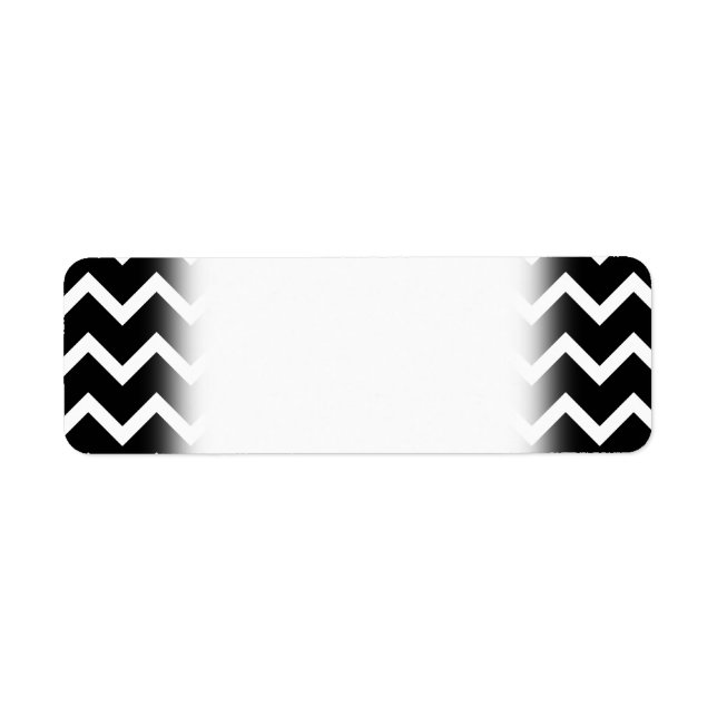 Black and White Zig Zag Pattern. Return Address Label (Front)