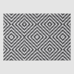 Black and White Zig Zag Tissue Paper