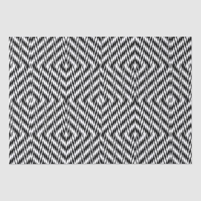 Black and White Zig Zag Tissue Paper (Front)