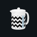 Black and White Zigzag, Chevron Pattern, Your Name<br><div class="desc">Elegant,  stylish and sophisticated zigzag (chevron) pattern in black and white colour. Modern and trendy gift,  perfect for the zigzag lover in your life. Personalise by adding your name,  nickname,  monogram or initials.</div>