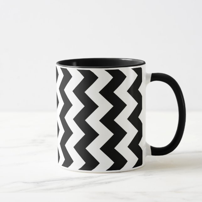 Black and White Zigzag Mug (Right)